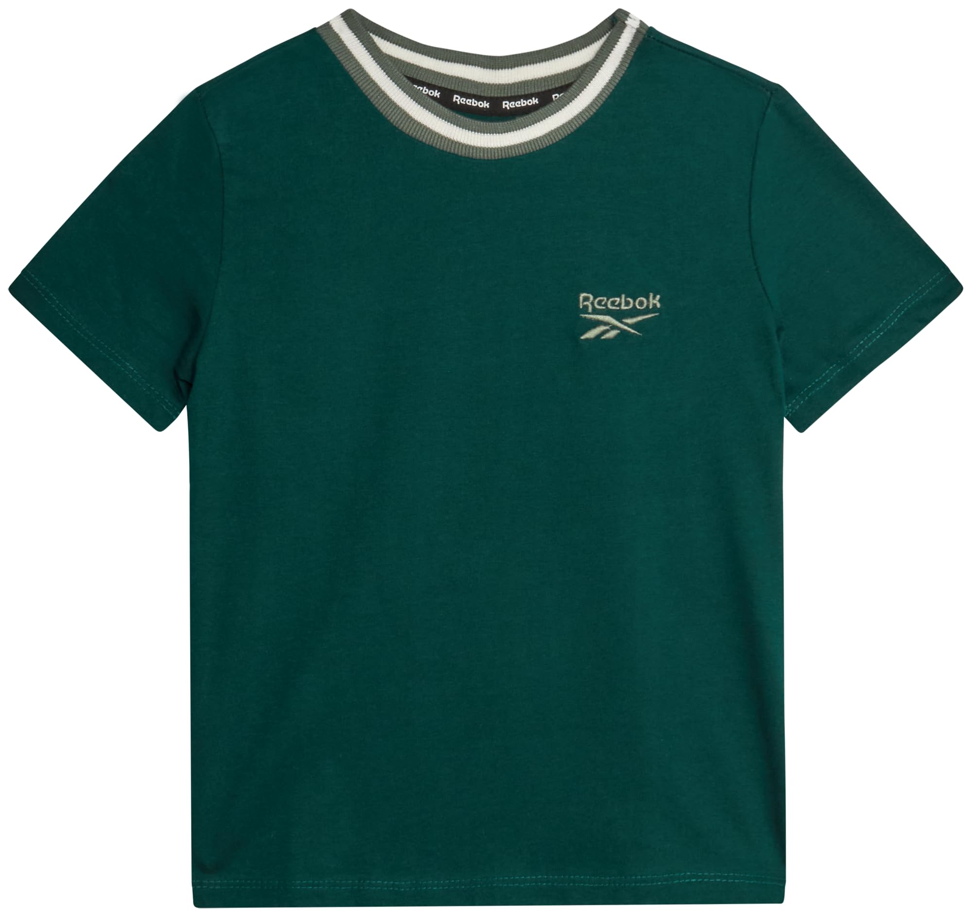 Reebok Boys' Short Sleeve Tee Shirt - Casual Performance Cotton Crew Neck Logo Graphic Tees for Boys (Sizes: 4-20)